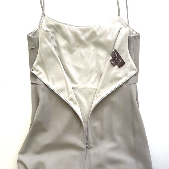 Jenny Yoo Light Grey Blake Maxi Bridesmaid Prom Formal Dress - Picture 15 of 16